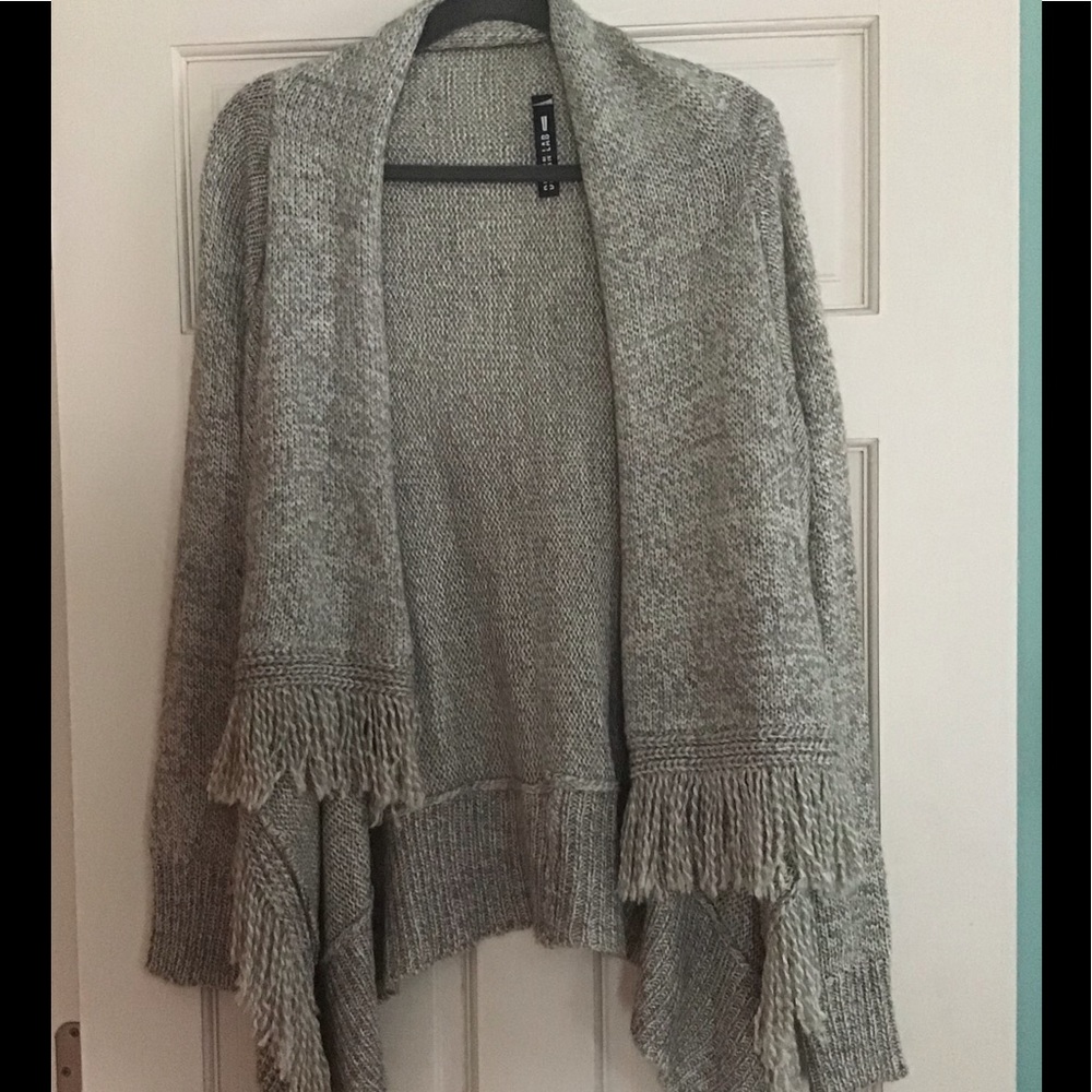 DeSign Lab Dark and light beige sweater cardigan